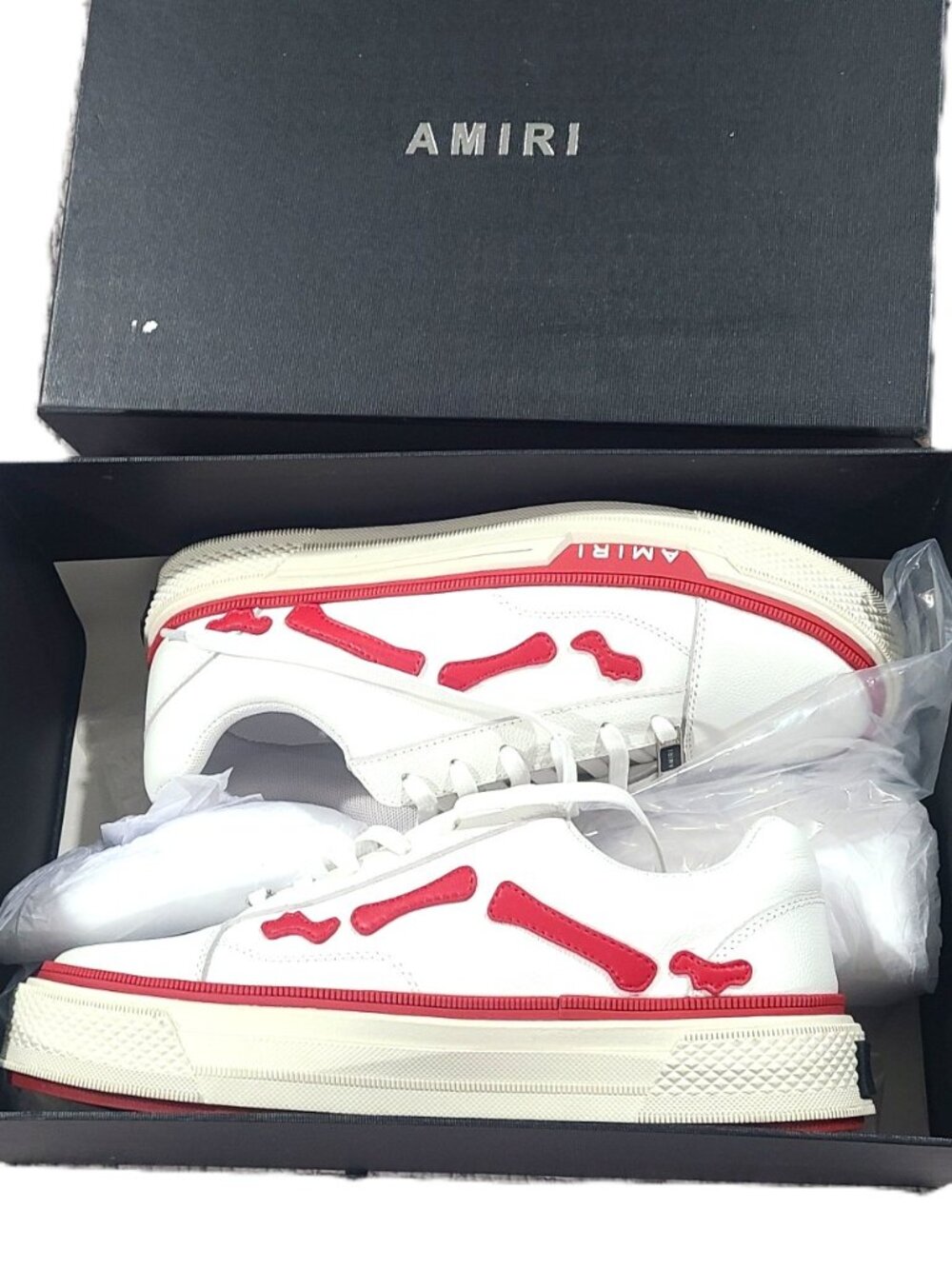 NEW Red White Skeleton sz 10 (EU 43) Men's Shoes Sneakers Am!ri Inspired Bone